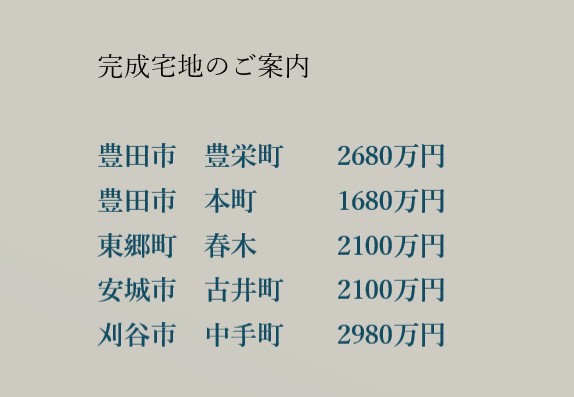 販売中住宅用地